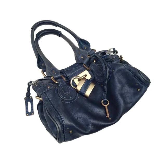 끌로에 패딩턴백 네이비 금장