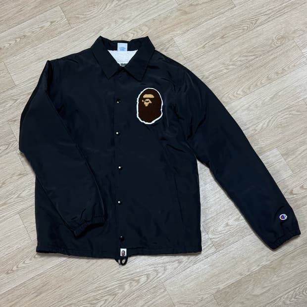 Bape 베이프 x 챔피온 스타디움 양털 쉐르파 코치 자켓 M