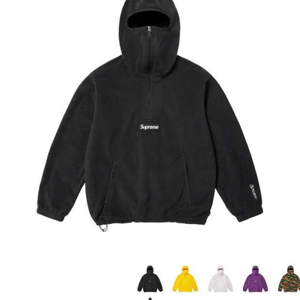 슈프림 폴라텍 페이스마스크 하프집후드 XL