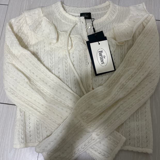 더바넷 Finni Pointelle Knit Cardigan 가디건