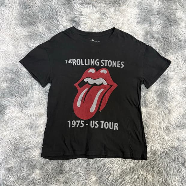 롤링스톤즈 1975 US Tour 티셔츠 faded