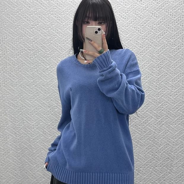 폴로 랄프로렌 빈티지 모던캐주얼 딥블루 니트 M C10341