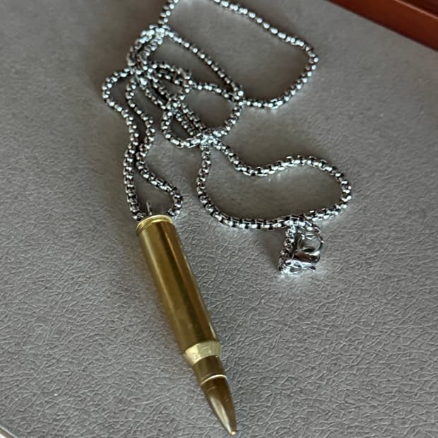 진짜 오리지날 총알목걸이 5.56mm