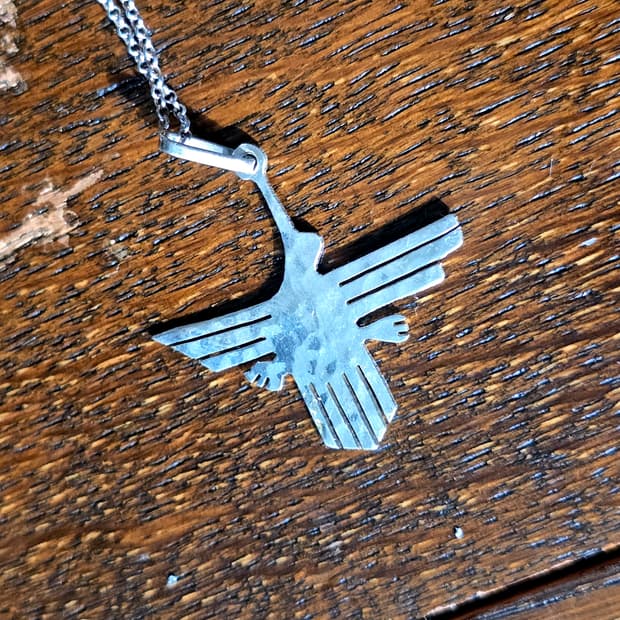 🇺🇸빈티지 네이티브 아메리칸 벌새 실버 목걸이