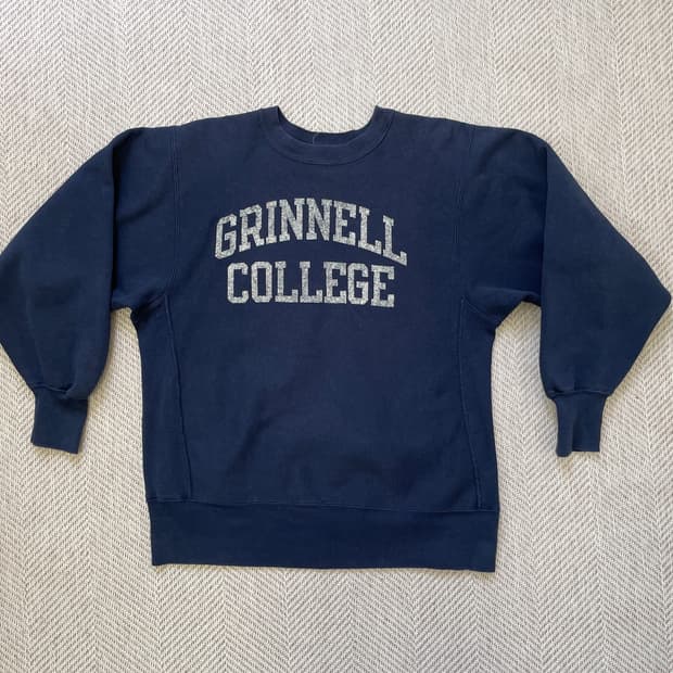 90s usa 챔피온 리버스위브 그리넬 컬리지 스웻셔츠 