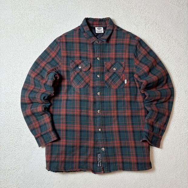 디키즈 DICKIES 체크 누빔 남방 PN7064