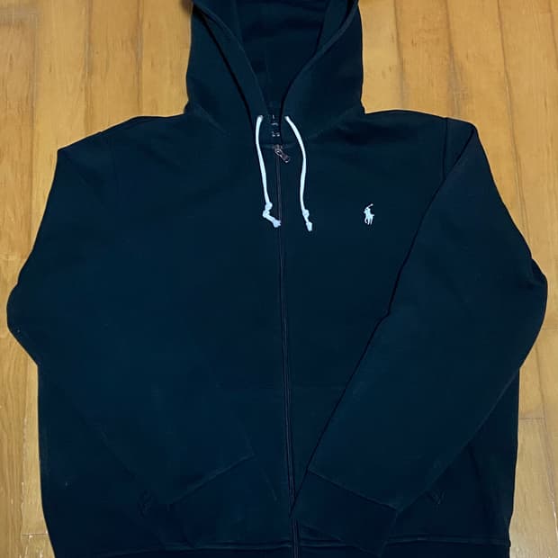 빈티지 폴로 랄프 로렌 집업 후디 black XL