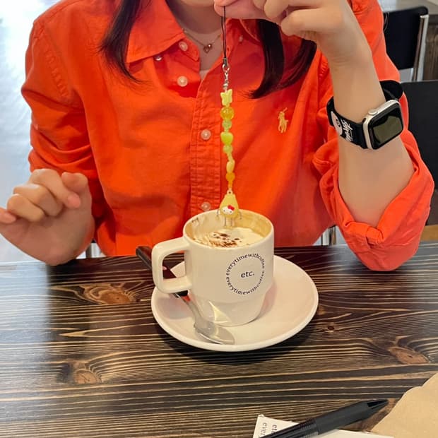 polo 빈티지 폴로 긴팔 셔츠 릴렉스핏 주황 당근