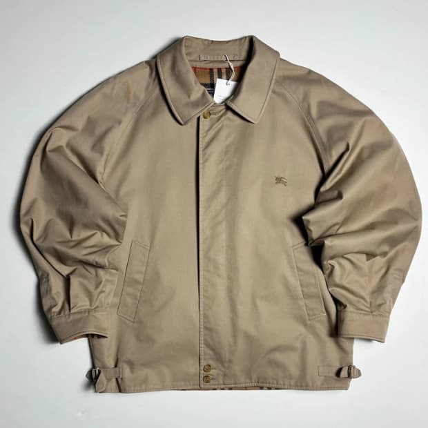 버버리 00's 노바체크 안감 빈티지 블루종 자켓 R1374