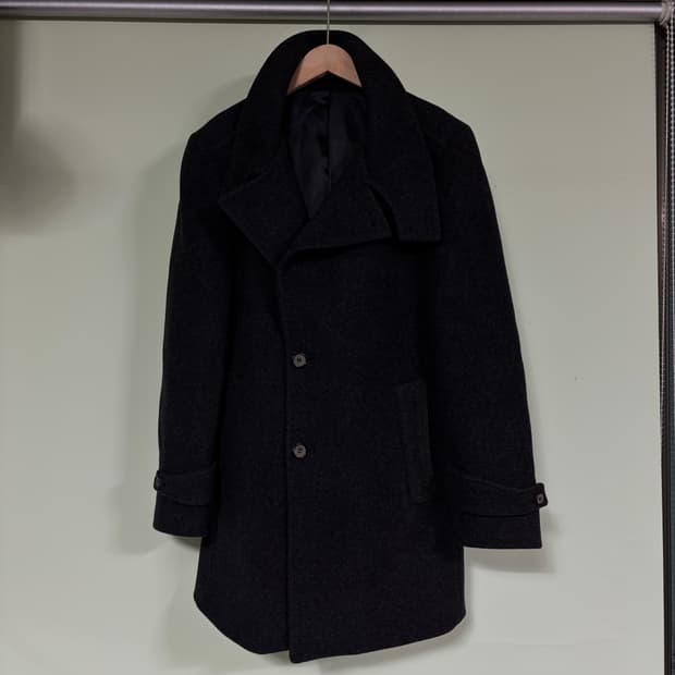 100 지오송지오 차콜 울 싱글코트