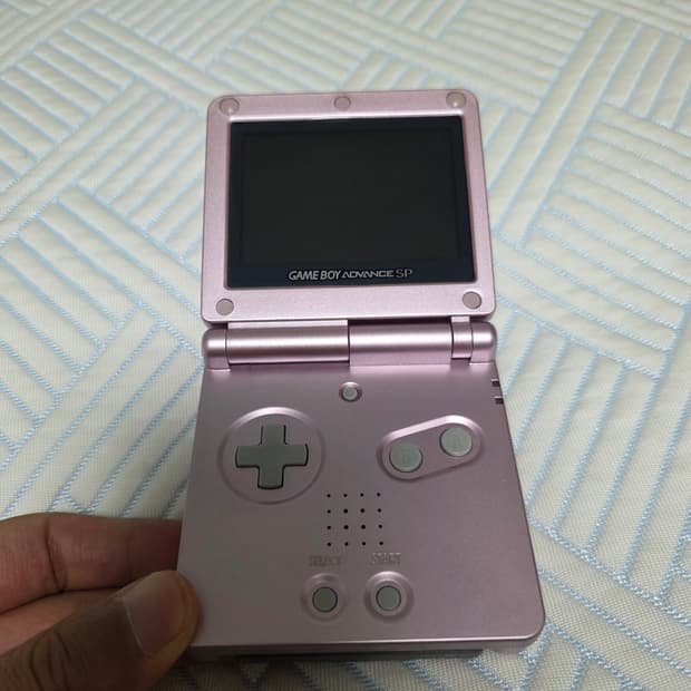 게임보이 어드밴스sp, gba sp 순정 백라이트 핑크