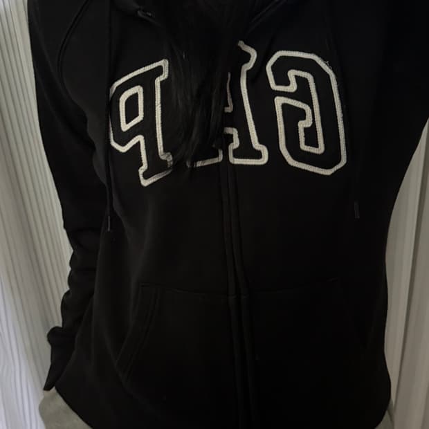 갭 블랙 후드집업 m