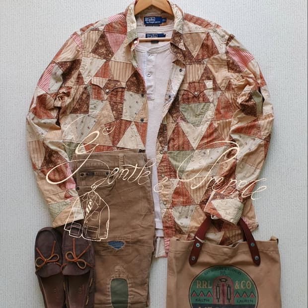 폴로 랄프로렌 웨스턴 패치워크 셔츠 