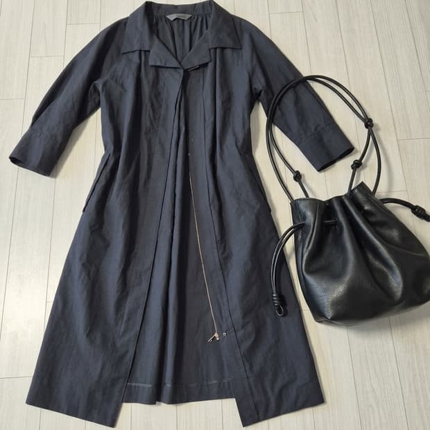 [DECO] 데코 뉴욕 컬렉션 네이비 롱 트렌치 코트 (S사이즈)