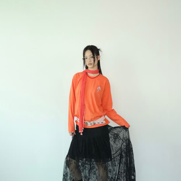 vintage 레이스 스커트