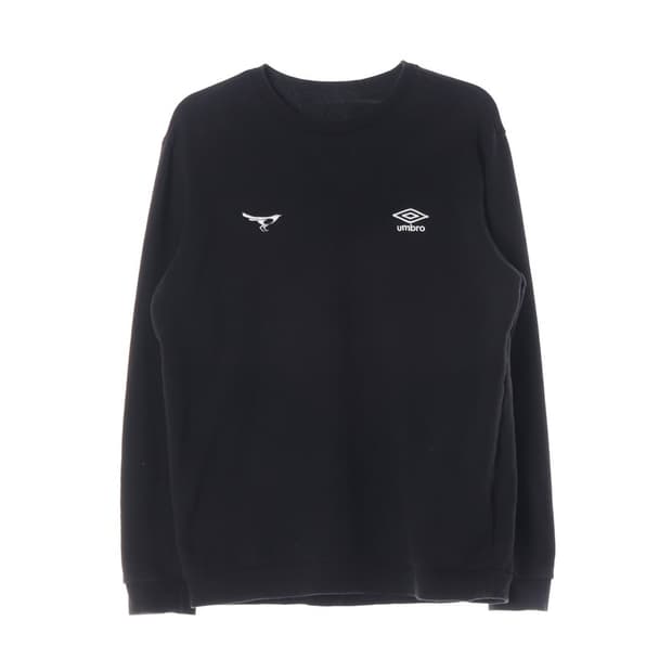 UMBRO 로고 자수 블랙 맨투맨 L