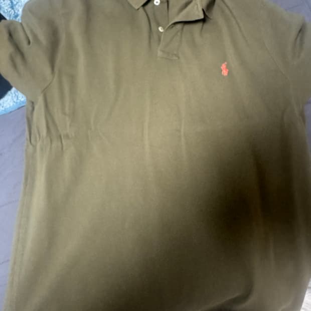 폴로 카키 카라티 반팔 xl