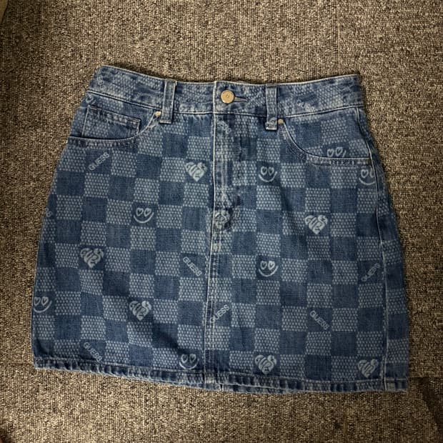 게스 데님 스커트