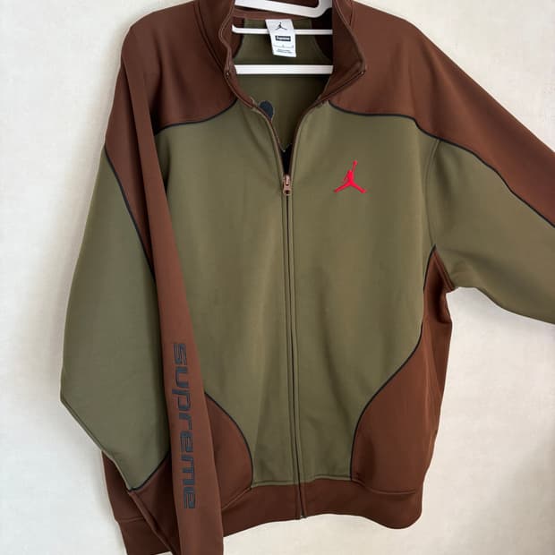 조던 슈프림 트리콧 트랙자켓 올리브
