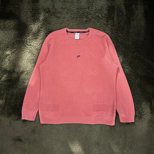 [XXL] 나이키 테크팩 클럽 로고 와플 니트 코랄