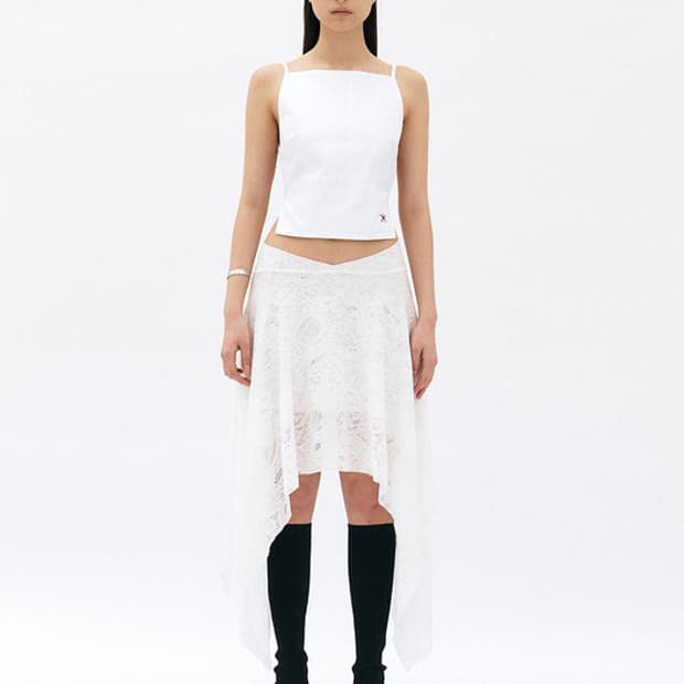 Yunse 윤세 레이스 드레이프 스커트