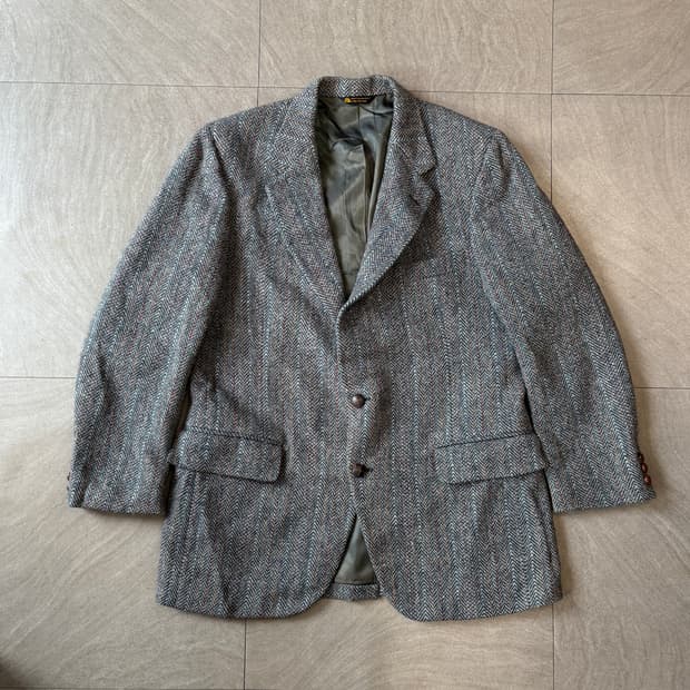 해리스트위드 정품 울 자켓