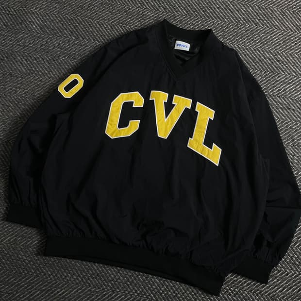 COVILL 올드스쿨 박시핏 아플리케 웜업y 3864