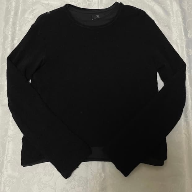 요지 야마모토 layered roundneck knit