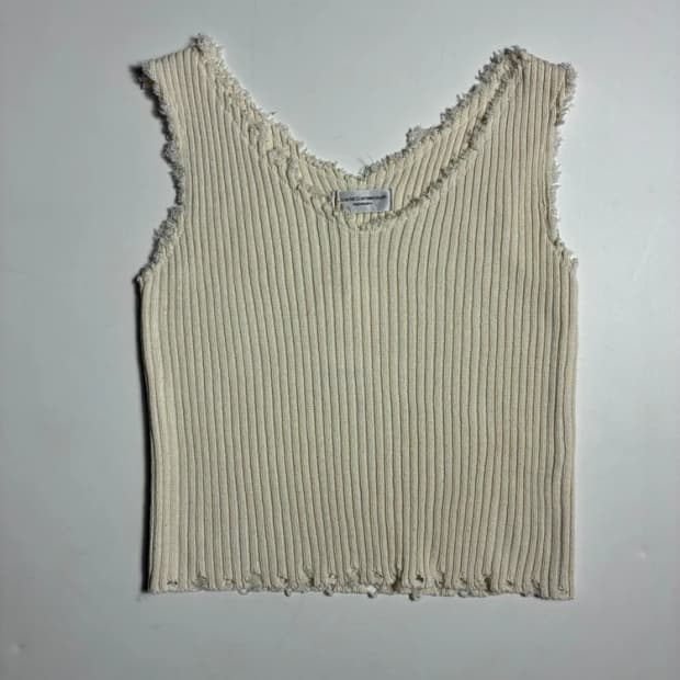 Selected 00's JAPAN 컷오프 골지 니트 나시 R2999