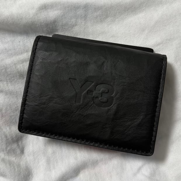 Y-3 크링클 레더 월렛 지갑 블랙