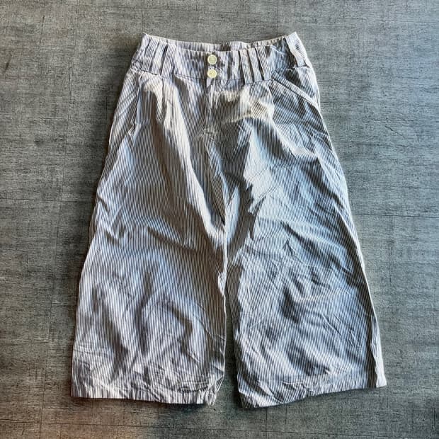 일본빈티지 Pageboy 올드스쿨모리걸너드남 투버튼 카프리 버뮤다팬츠