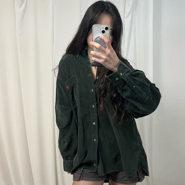 Polo 90s Khaki Corduroy Shirt 