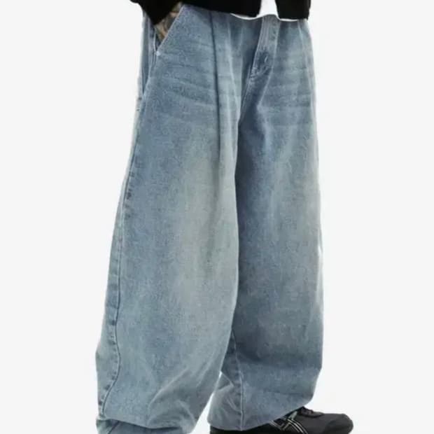 벌룬 와이드 데님팬츠