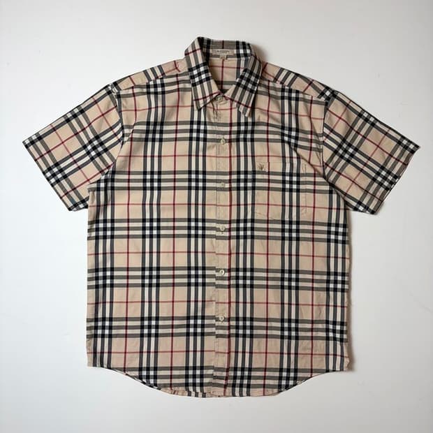 버버리 00's 시그니처 노바체크 반팔 셔츠 PN9229