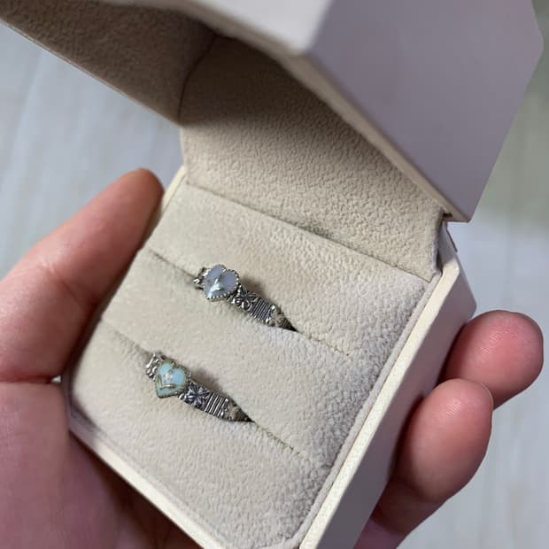 실버925 반지 한 쌍 일괄