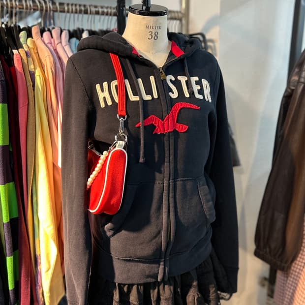 Hollister Black Zip-Up Hoodie