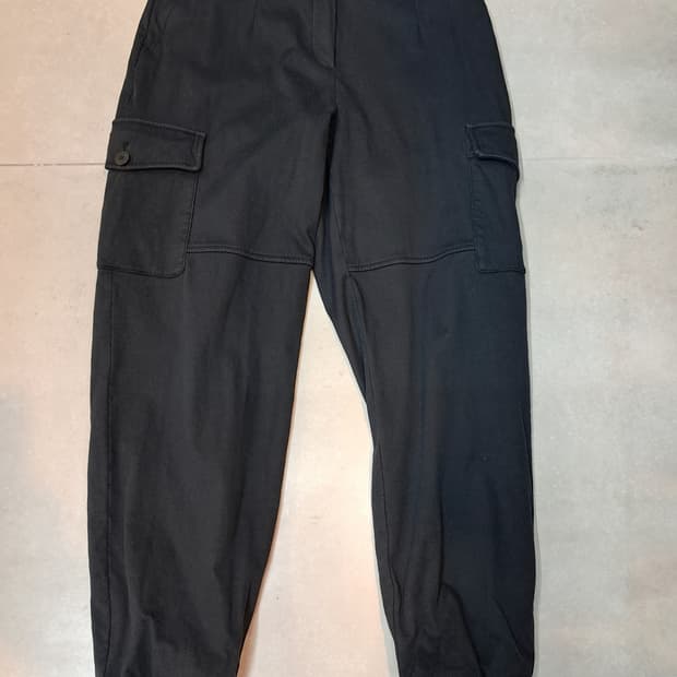 말본 블랙 카고 조거 팬츠