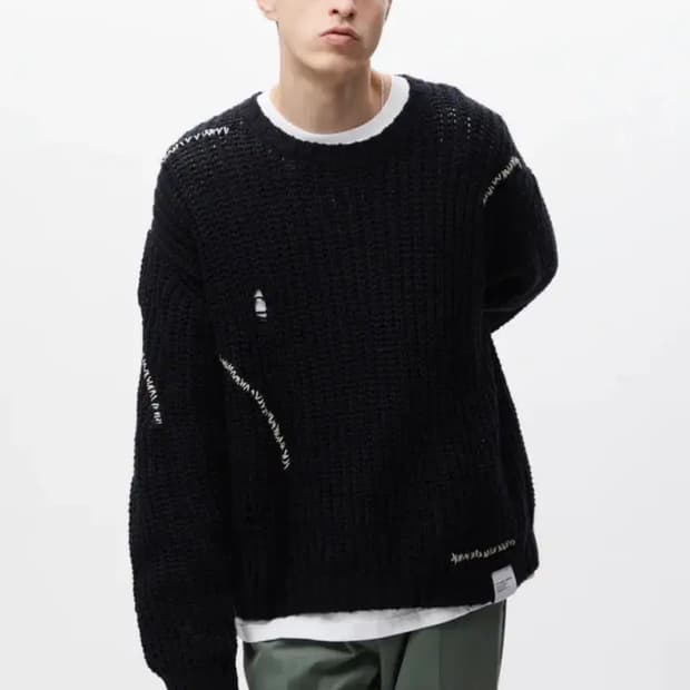 네이버후드 24SS SAVAGE KNIT BLACK