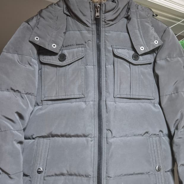 타미힐피거 덕다운 후드 패딩