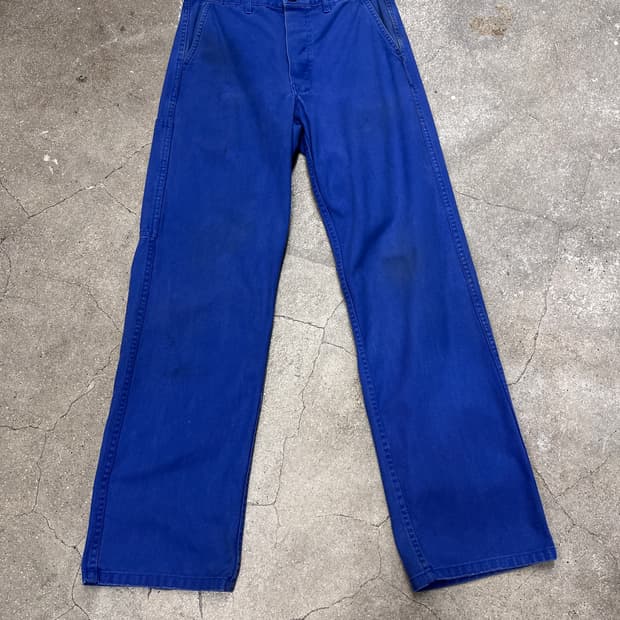 프렌치 블루 워크 팬츠 