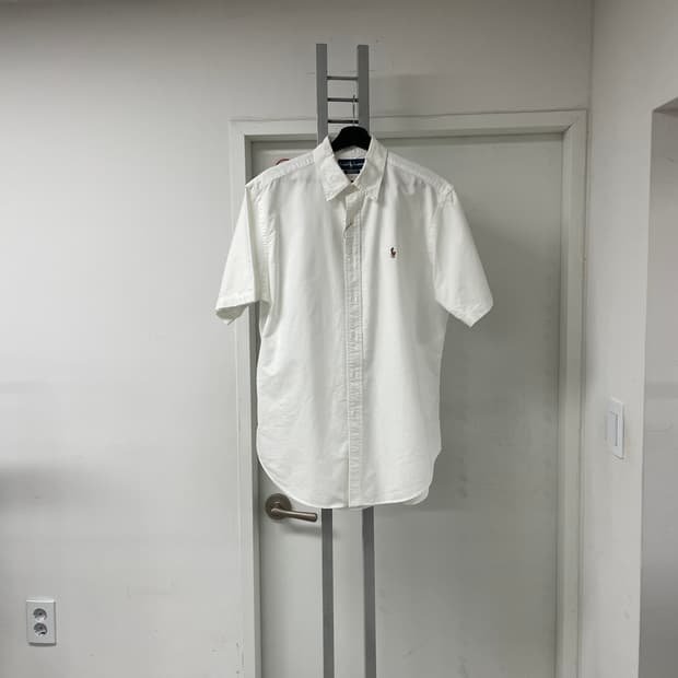폴로 화이트 반팔 셔츠 L