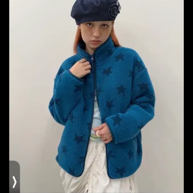 타입서비스 별패턴 플리스자켓 FREE