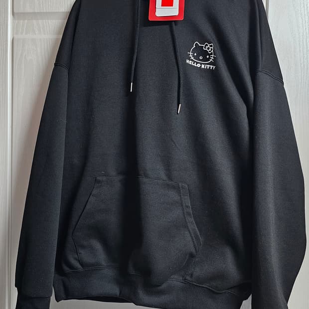 아베일 헬로키티 블랙 후드맨투맨