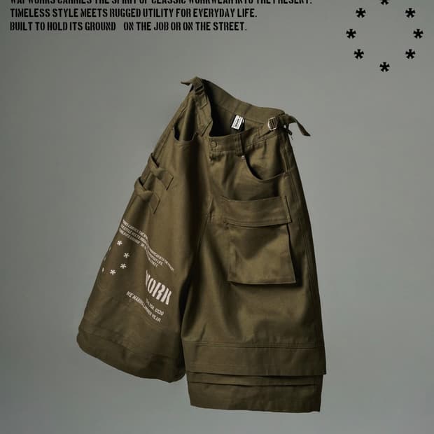 wapworks w096 엔지니어 버뮤다 팬츠 카키