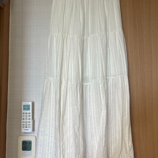 흰색 레이스 롱치마