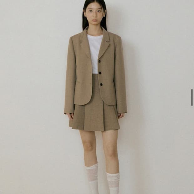 링서울 플리츠 스커트 베이지 m