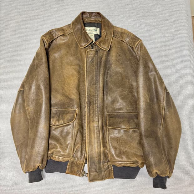 [XL] LL bean A-2 플라이트 가죽자켓