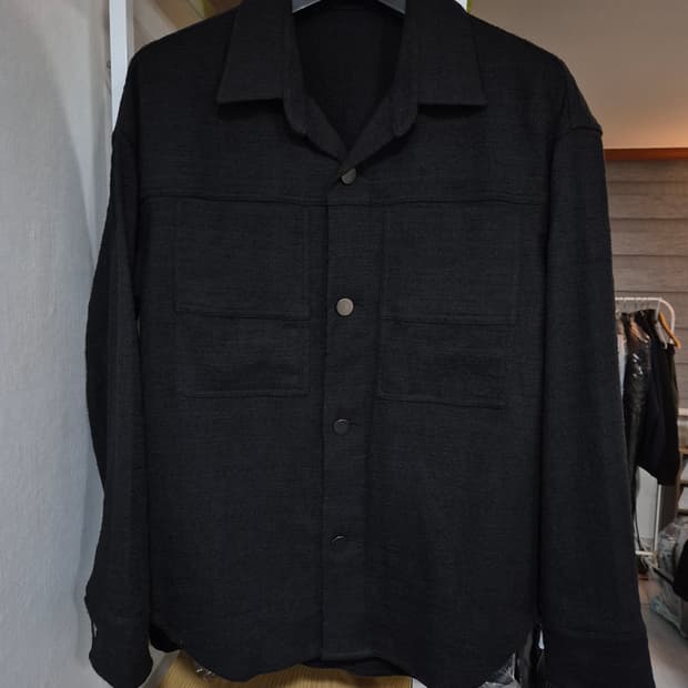 시스템옴므 트위드 셔츠자켓 100 블랙