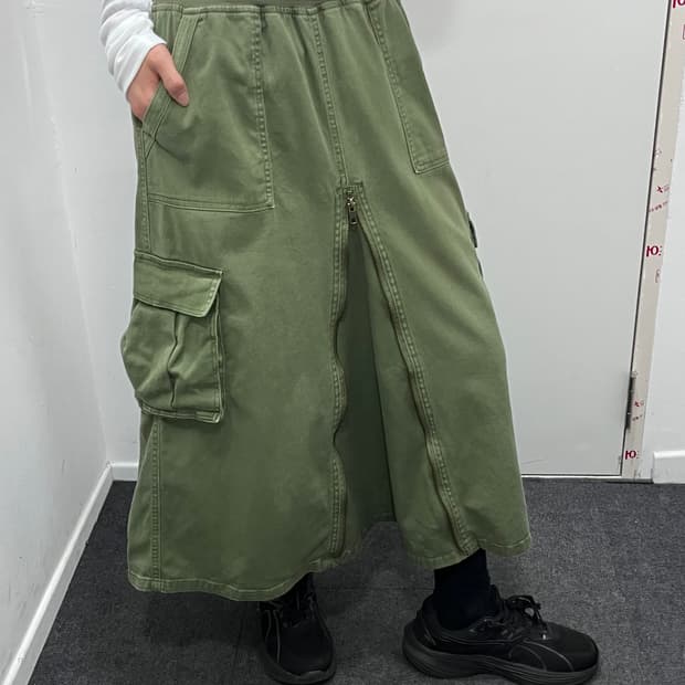 Goa맛 카고 롱 스커트 치마