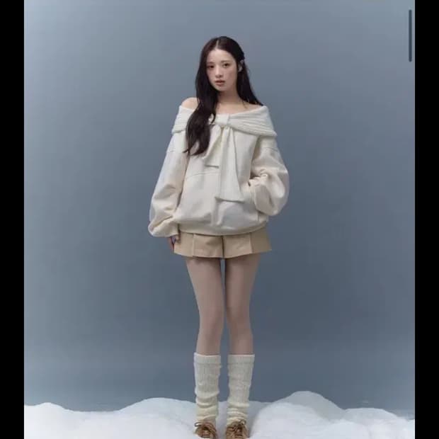 더티스 리본후드 화이트